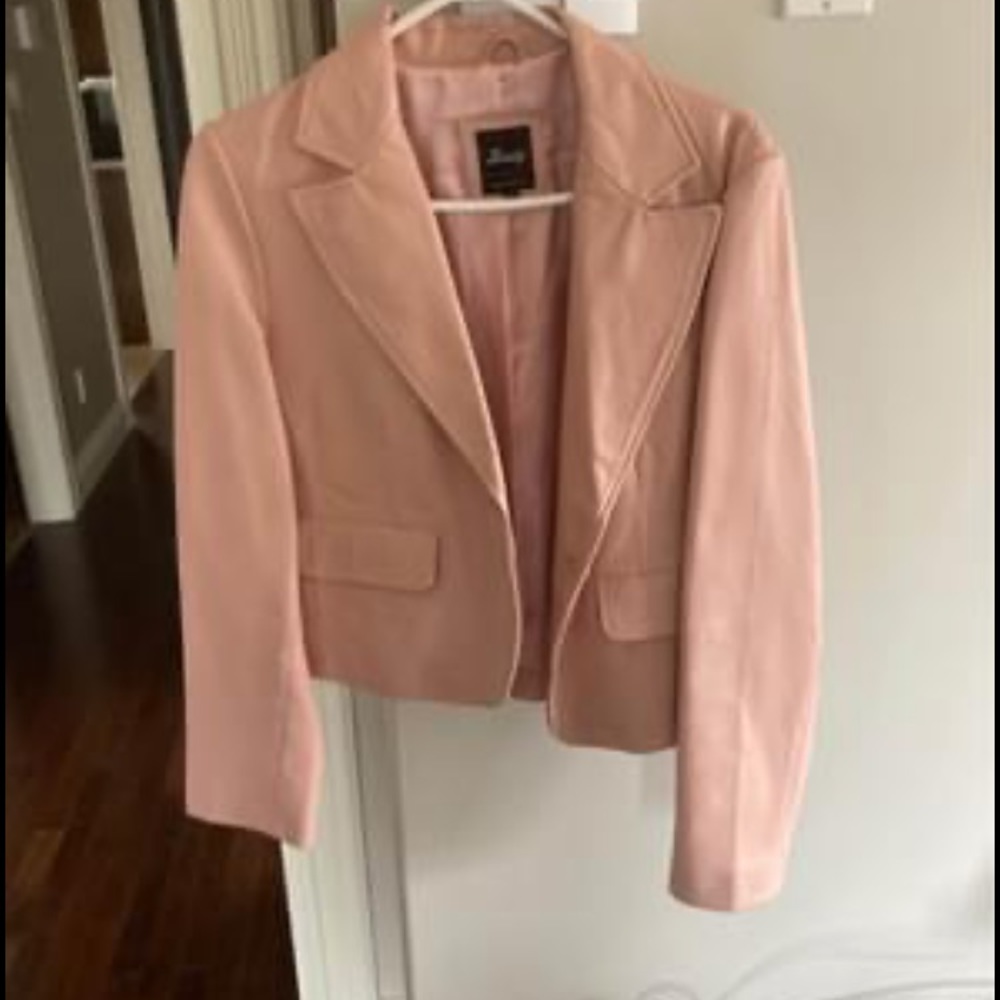 New and Beautiful Dusty Rose Color Leather Jacket.
